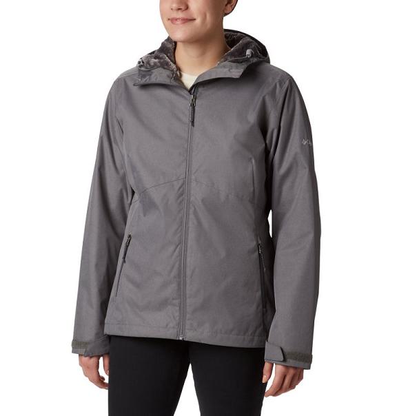 Columbia Rainie Falls Rain Jacket Grey For Women's NZ41253 New Zealand